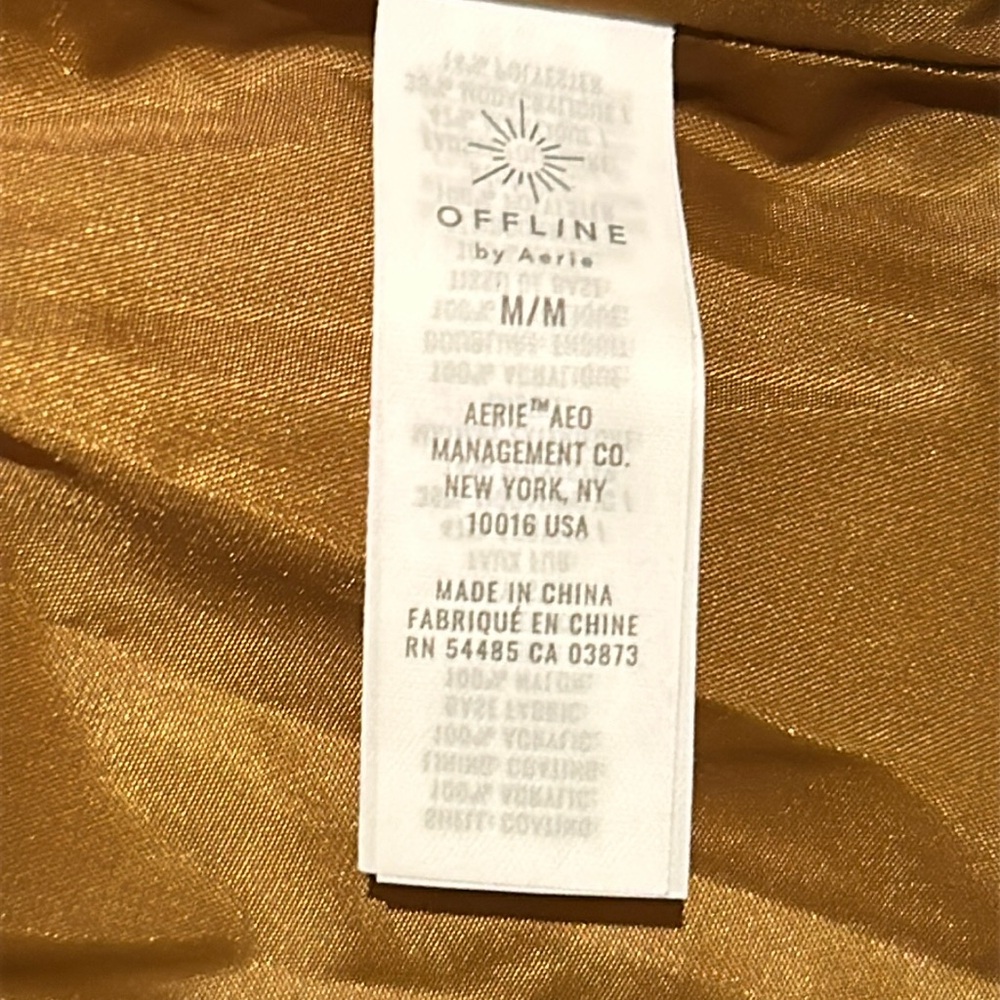 Offline by Aerie Floral Puffer Vest Hoodie w Faux Fur Trim for NWOT Med - Picture 7 of 8